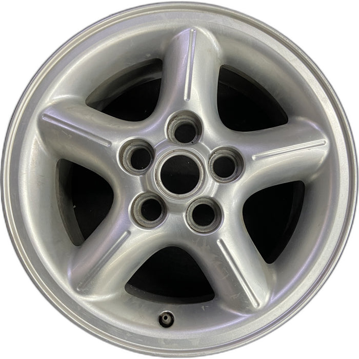 16" LAND ROVER 02 , alloy , 16x8 , 5 grooved spokes Original OEM Wheel Rim - Front View