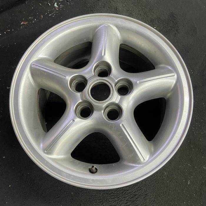 16" LAND ROVER 02 , alloy , 16x8 , 5 grooved spokes Original OEM Wheel Rim - Side Profile