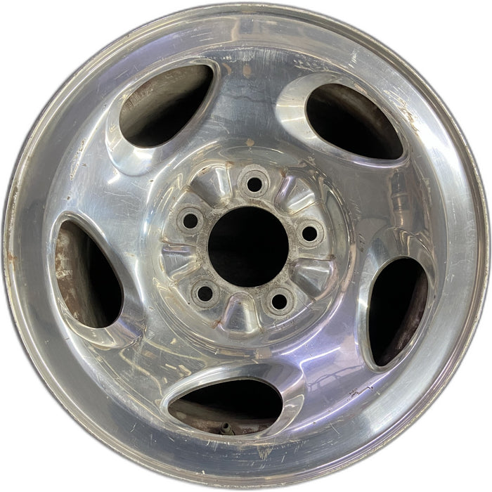 16" FORD F150 PICKUP 00 12mm lugs , 16x7, aluminum, 5 ovals spokes Original OEM - Front View