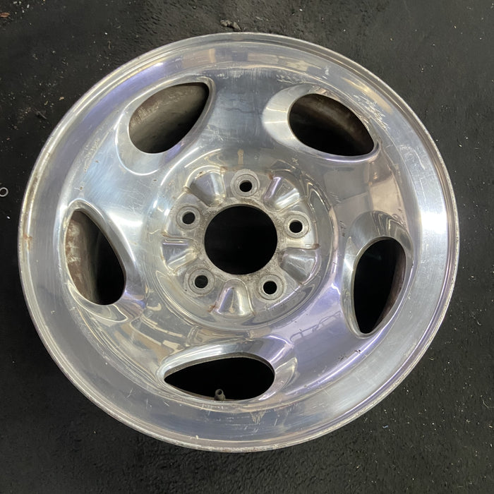 16" FORD F150 PICKUP 00 12mm lugs , 16x7, aluminum, 5 ovals spokes Original OEM - Side Profile