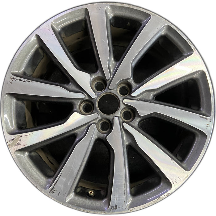 18" MKC 19 18x8 , 10 spoke, machined face with pockets Original OEM Wheel Rim - Front View