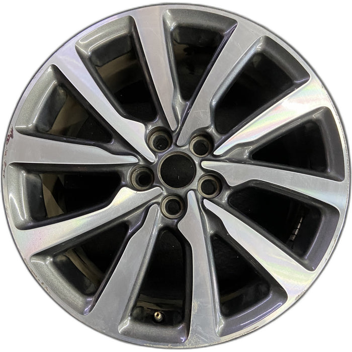 18" MKC 19 18x8 , 10 spoke, machined face with pockets Original OEM Wheel Rim - Front View