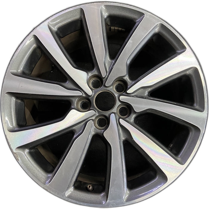 18" MKC 19 18x8 , 10 spoke, machined face with pockets Original OEM Wheel Rim - Front View