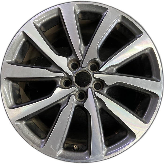 18" MKC 19 18x8 , 10 spoke, machined face with pockets Original OEM Wheel Rim - Front View