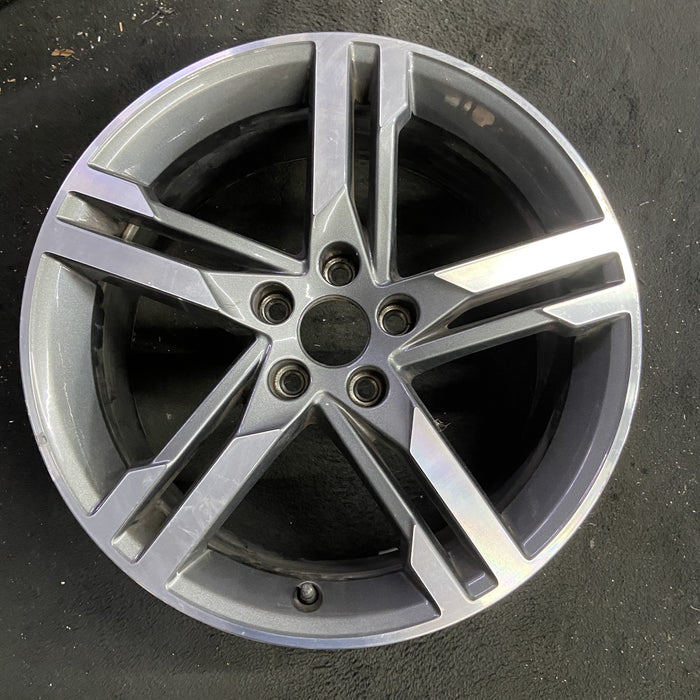 18" AUDI A4 17-18 18x8 , 5 double spoke Original OEM Wheel Rim - Angle View