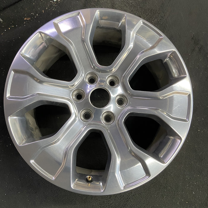 20" FORD F150 PICKUP 21-23 20x8.5, 6 spoke, polished Original OEM Wheel Rim - Angle View