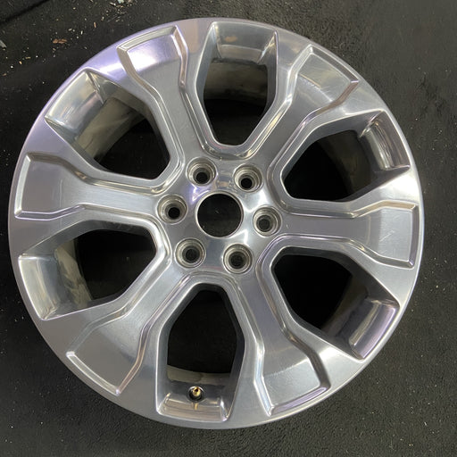 20" FORD F150 PICKUP 21-23 20x8.5, 6 spoke, polished Original OEM Wheel Rim - Angle View