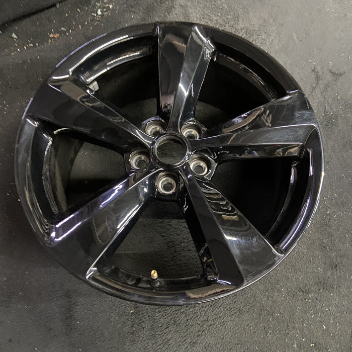 19" MUSTANG 20 19x8.5 , 5 spoke, black Original OEM Wheel Rim - Side Profile