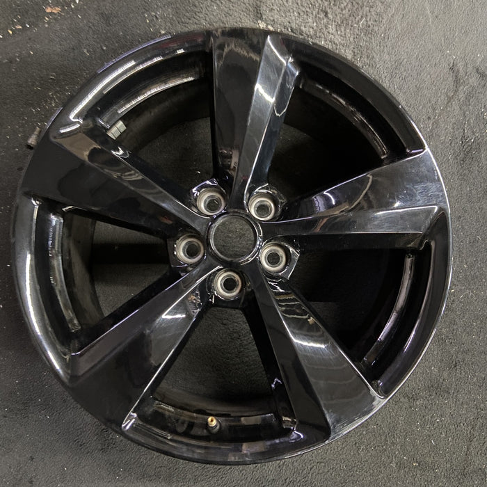 19" MUSTANG 20 19x8.5 , 5 spoke, black Original OEM Wheel Rim - Angle View
