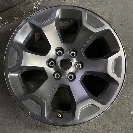 20" DODGE 1500 PICKUP 25 20x9, , 6 spoke, raised spoke, black Original OEM - Angle View