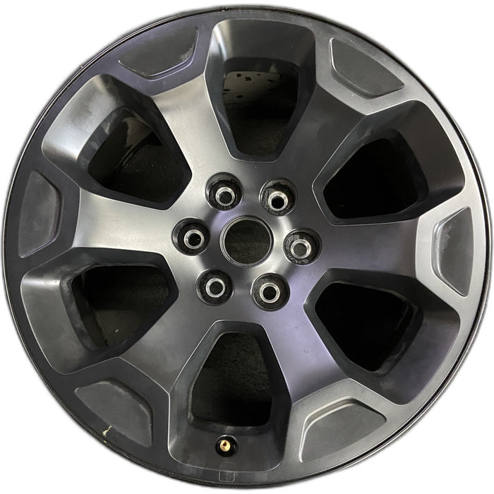 20" DODGE 1500 PICKUP 25 20x9, , 6 spoke, raised spoke, black Original OEM - Front View