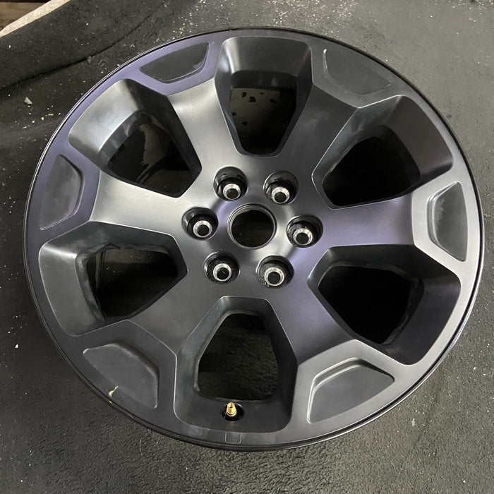 20" DODGE 1500 PICKUP 25 20x9, , 6 spoke, raised spoke, black Original OEM - Side Profile