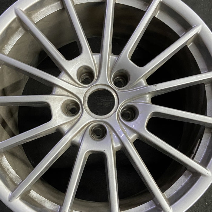20" PORSCHE PANAMERA 10-13 alloy 20x11.5 15 spoke magnesium finish Original OEM - Angle View