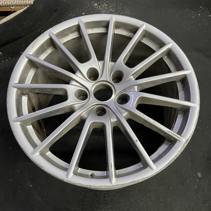20" PORSCHE PANAMERA 10-13 , 20x11.5, , magnesium finish Original OEM Wheel Rim - Side Profile
