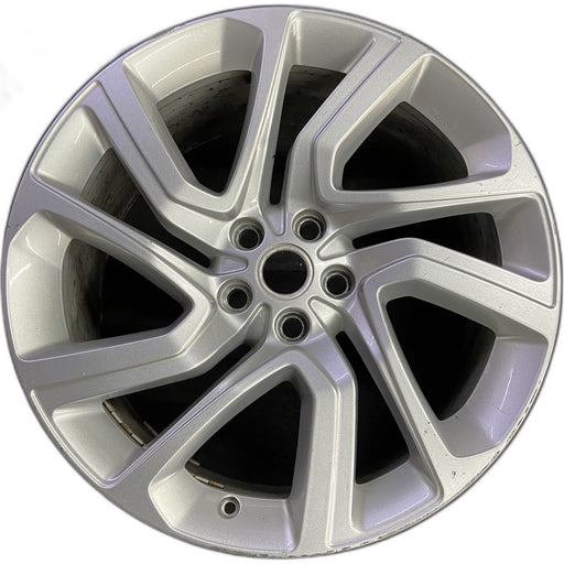 21" RANGE ROVER SPORT 18-22 21x9.5 , 5 spoke , silver Original OEM Wheel Rim - Front View