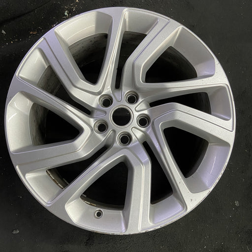 21" RANGE ROVER SPORT 18-22 21x9.5 , 5 spoke , silver Original OEM Wheel Rim - Angle View