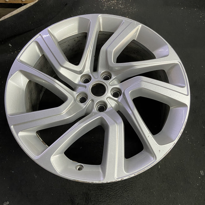 21" RANGE ROVER SPORT 18-22 21x9.5 , 5 spoke , silver Original OEM Wheel Rim - Side Profile