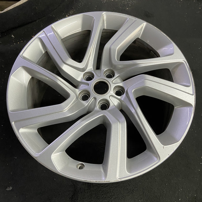 21" RANGE ROVER SPORT 18-22 21x9.5 , 5 spoke , silver Original OEM Wheel Rim - Side Profile