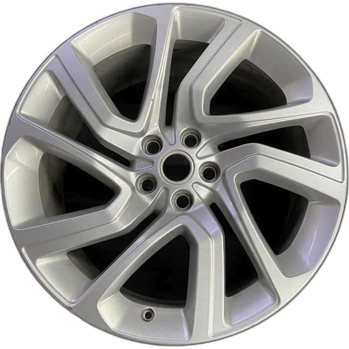 21" RANGE ROVER SPORT 18-22 21x9.5 , 5 spoke , silver Original OEM Wheel Rim - Front View
