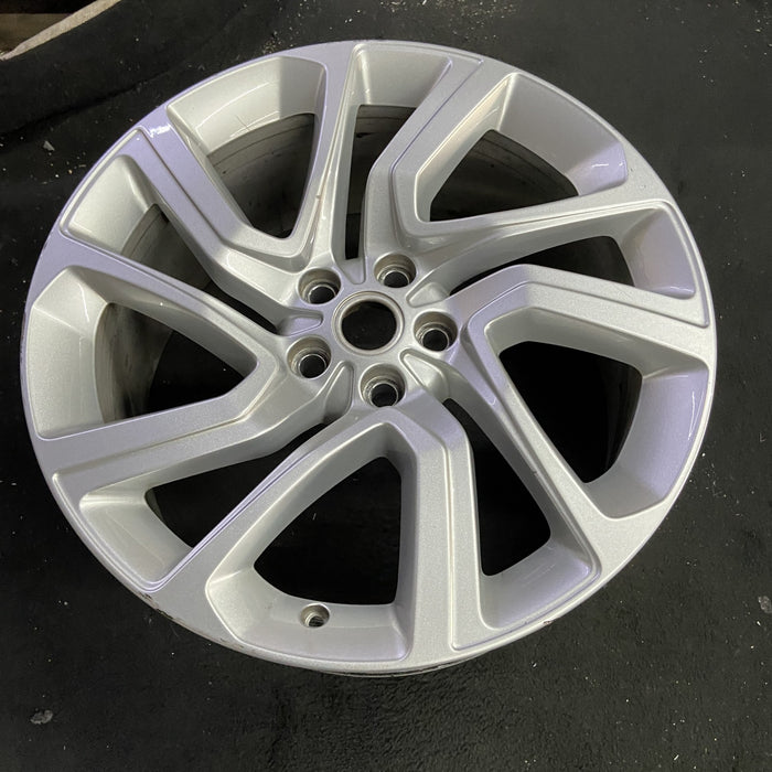21" RANGE ROVER SPORT 18-22 21x9.5 , 5 spoke , silver Original OEM Wheel Rim - Side Profile