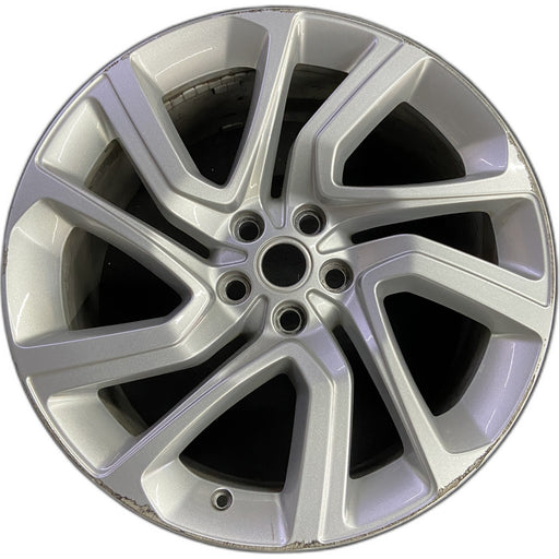 21" RANGE ROVER SPORT 18-22 21x9.5 , 5 spoke , silver Original OEM Wheel Rim - Front View