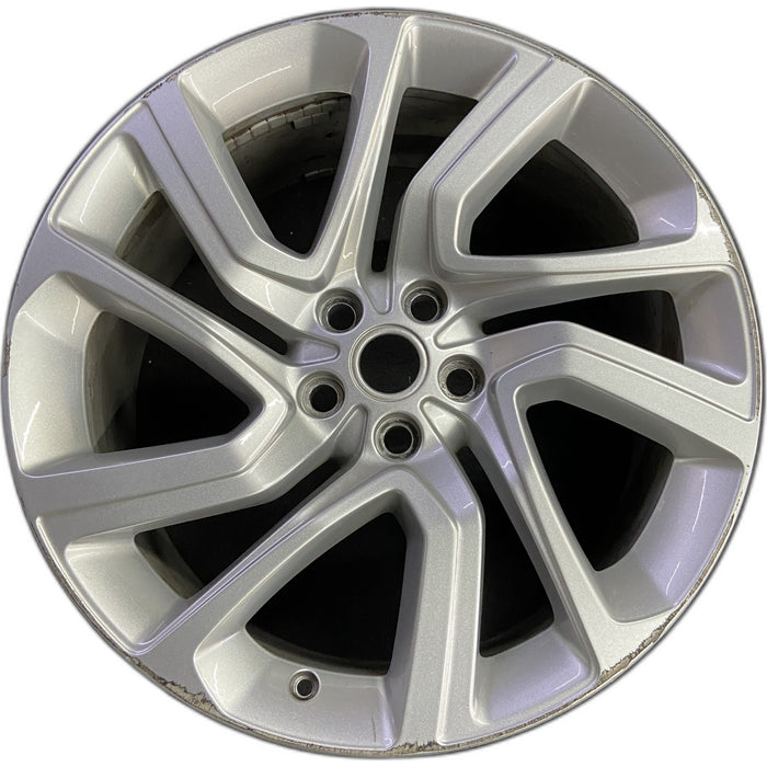 21" RANGE ROVER SPORT 18-22 21x9.5 , 5 spoke , silver Original OEM Wheel Rim - Front View