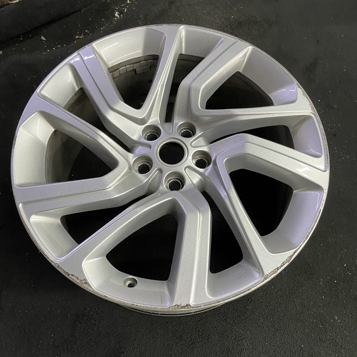 21" RANGE ROVER SPORT 18-22 21x9.5 , 5 spoke , silver Original OEM Wheel Rim - Side Profile