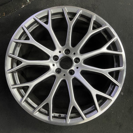 21" MERCEDES S-CLASS 22-25 232 Type SL models 21x9.5 Y spoke 11 spoke silver - Front View