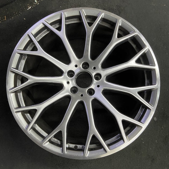 21" MERCEDES S-CLASS 22-25 232 Type SL models 21x9.5 Y spoke 11 spoke silver - Front View