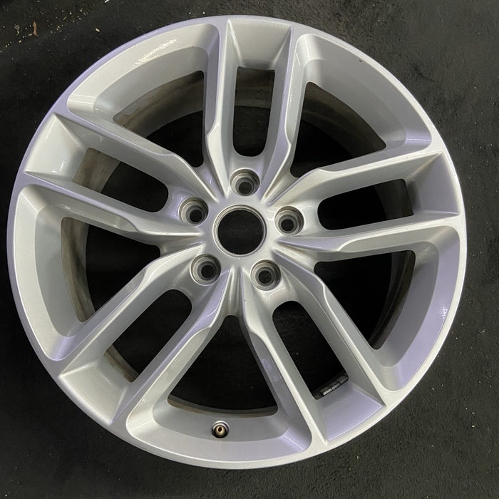20" DURANGO 21 20x8, , double spoke, silver Original OEM Wheel Rim - Angle View