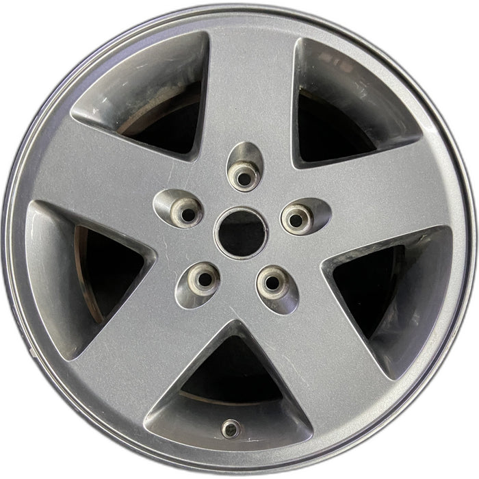17" WRANGLER 07-08 17x7.5, silver Original OEM Wheel Rim - Front View