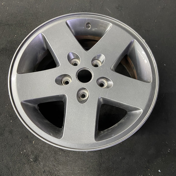 17" WRANGLER 07-08 17x7.5, silver Original OEM Wheel Rim - Side Profile