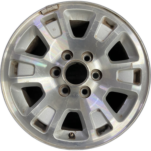 17" SIERRA 1500 PICKUP 05-06 17x7.5, aluminum, opt QF7 Original OEM Wheel Rim - Front View