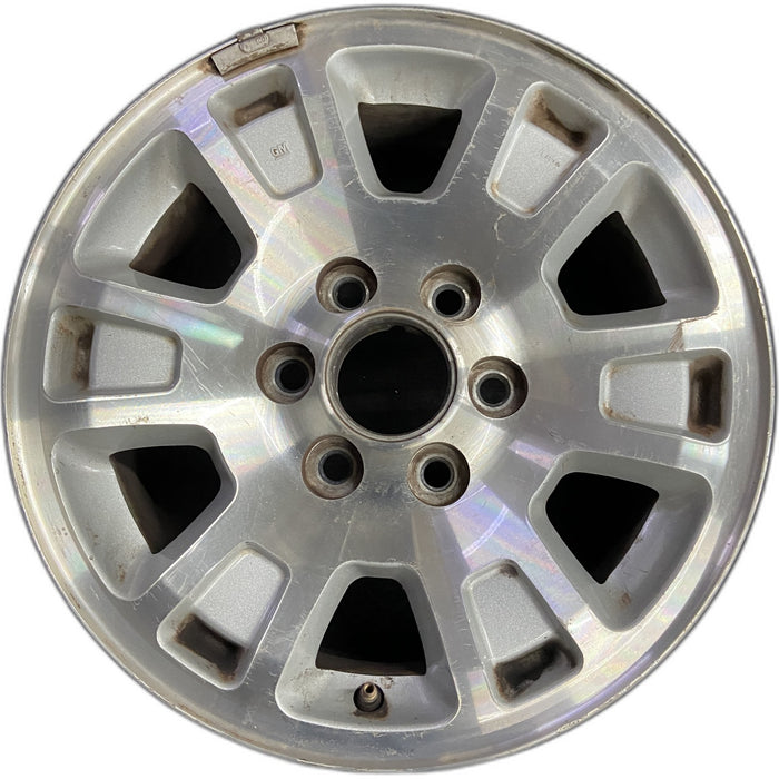 17" SIERRA 1500 PICKUP 05-06 17x7.5, aluminum, opt QF7 Original OEM Wheel Rim - Front View