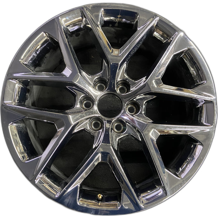 22" SIERRA 1500 PICKUP 22 22x9, 6 Y spoke, closed spoke, chrome, opt SSW - Front View