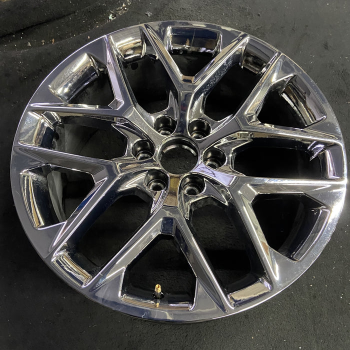 22" SIERRA 1500 PICKUP 22 22x9, 6 Y spoke, closed spoke, chrome, opt SSW - Side Profile