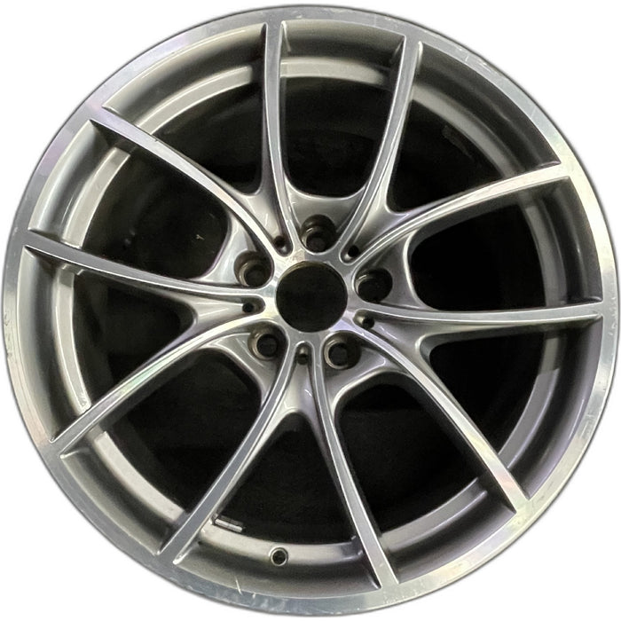 20" BMW 528i 11-16 20x9 , 5 spoke, V spoke design, w/o dimple between lugs; - Front View