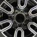 20" SIERRA 2500 PICKUP 20 20x8.5 12 spoke machined face accents black opt PYU - Angle View