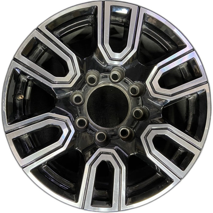 20" SIERRA 2500 PICKUP 20 20x8.5 12 spoke machined face accents black opt PYU - Front View