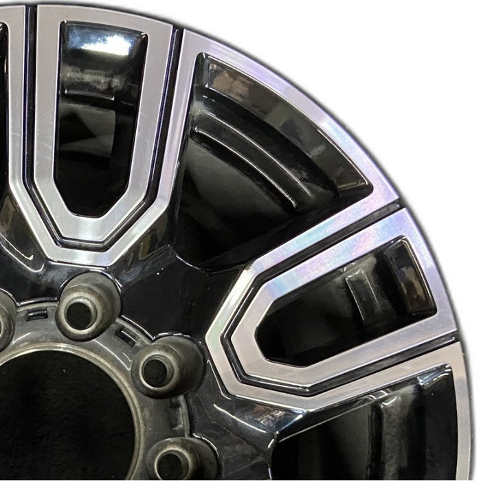 20" SIERRA 2500 PICKUP 20 20x8.5 12 spoke machined face accents black opt PYU - Side Profile
