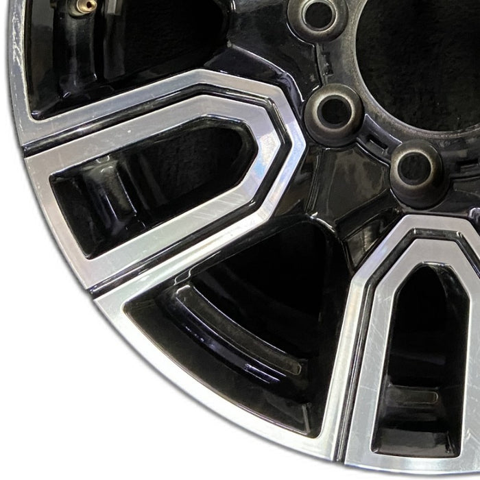 20" SIERRA 2500 PICKUP 20 20x8.5 12 spoke machined face accents black opt PYU - Back View