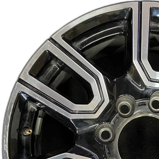 20" SIERRA 2500 PICKUP 20 20x8.5 12 spoke machined face accents black opt PYU - Angle View