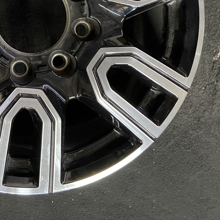 20" SIERRA 2500 PICKUP 20 20x8.5 12 spoke machined face accents black opt PYU - Back View