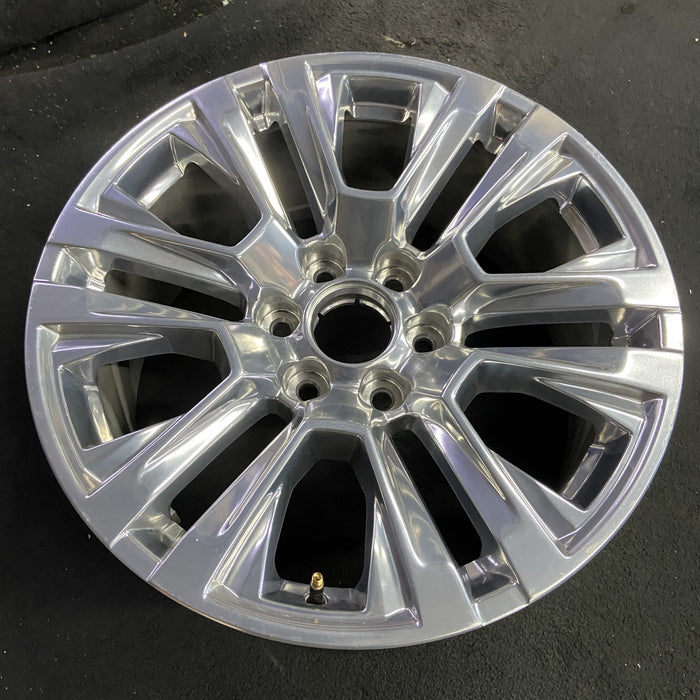20" SIERRA 1500 PICKUP 19 , 20x9, 12 spoke, V spoke, opt RTL Original OEM Wheel - Side Profile