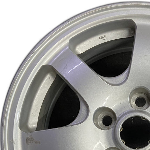 16" DIAMANTE 97-99 16x6 aluminum 7 spoke silver Original OEM Wheel Rim - Angle View