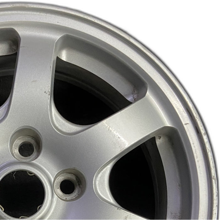 16" DIAMANTE 97-99 16x6 aluminum 7 spoke silver Original OEM Wheel Rim - Side Profile