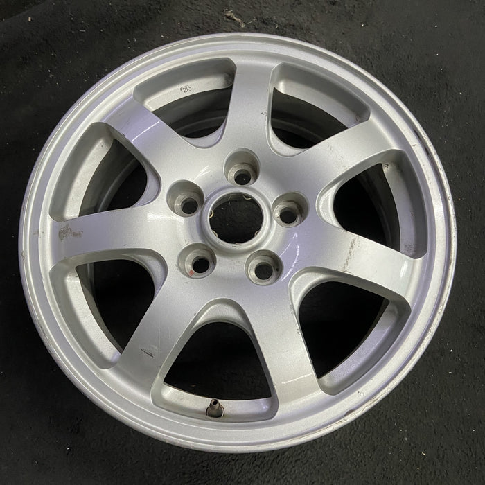 16" DIAMANTE 97-99 16x6, aluminum, 7 spoke, silver Original OEM Wheel Rim - Side Profile