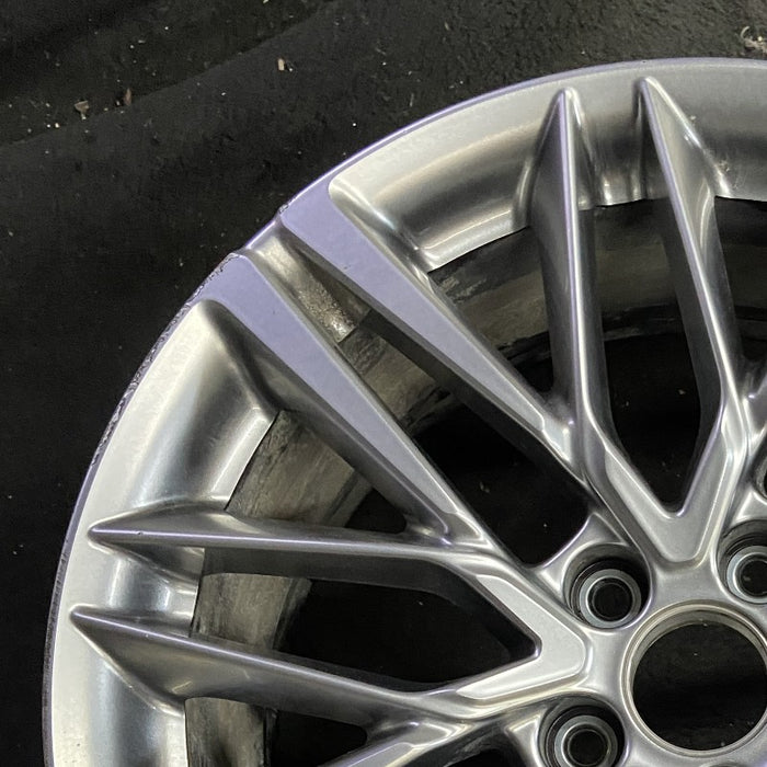 20" MDX 22-24 20x9 alloy 10 double spoke gray Original OEM Wheel Rim - Side Profile