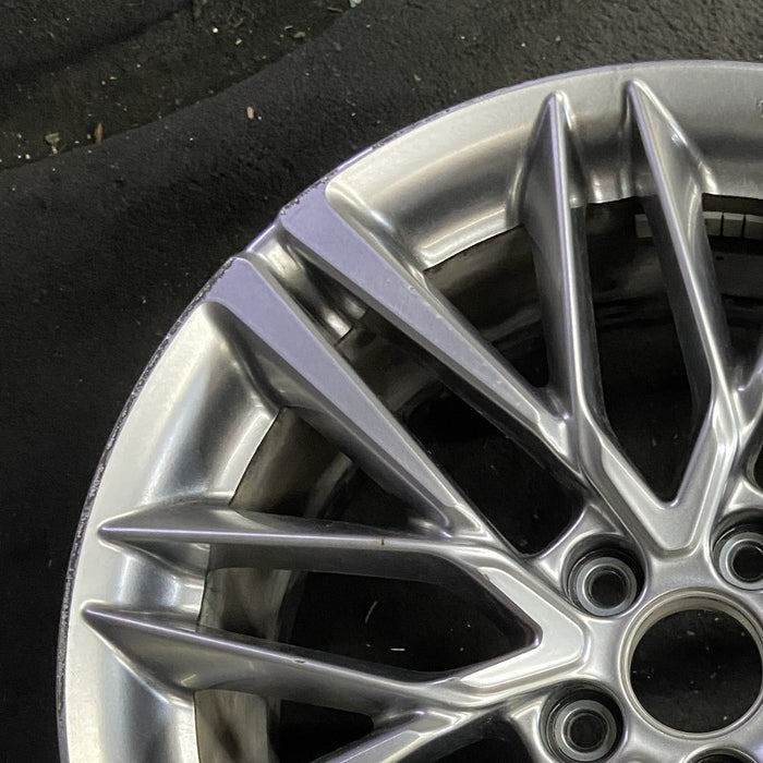 20" MDX 22-24 20x9 alloy 10 double spoke gray Original OEM Wheel Rim - Side Profile