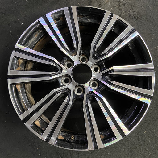 22" LEXUS LX600 22-24 22x8 , 6 V spoke, machined Original OEM Wheel Rim - Angle View